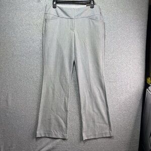 NWT $80 Express Pants Editor Trouser Flare Womens 8R Light Gray Dress Career